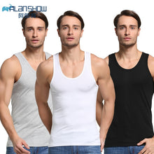 Load image into Gallery viewer, 3Pcs/Lot Summer Men Cotton Underwear Mens Undershirt Transparent Shirts Male Bodyshaper Fitness Wrestling Singlets