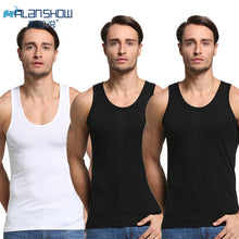 Load image into Gallery viewer, 3Pcs/Lot Summer Men Cotton Underwear Mens Undershirt Transparent Shirts Male Bodyshaper Fitness Wrestling Singlets