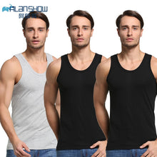 Load image into Gallery viewer, 3Pcs/Lot Summer Men Cotton Underwear Mens Undershirt Transparent Shirts Male Bodyshaper Fitness Wrestling Singlets