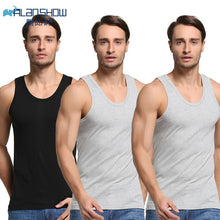 Load image into Gallery viewer, 3Pcs/Lot Summer Men Cotton Underwear Mens Undershirt Transparent Shirts Male Bodyshaper Fitness Wrestling Singlets