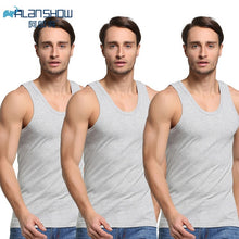 Load image into Gallery viewer, 3Pcs/Lot Summer Men Cotton Underwear Mens Undershirt Transparent Shirts Male Bodyshaper Fitness Wrestling Singlets