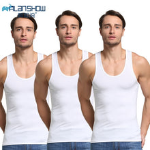 Load image into Gallery viewer, 3Pcs/Lot Summer Men Cotton Underwear Mens Undershirt Transparent Shirts Male Bodyshaper Fitness Wrestling Singlets