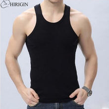 Load image into Gallery viewer, mens tanks Summer Cotton Slim Fit Men Underwear Clothing Bodybuilding Undershirt Golds Fitness tops tees lifting vest