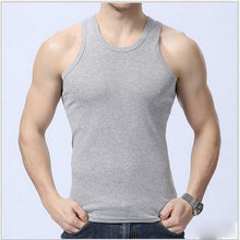 Load image into Gallery viewer, mens tanks Summer Cotton Slim Fit Men Underwear Clothing Bodybuilding Undershirt Golds Fitness tops tees lifting vest