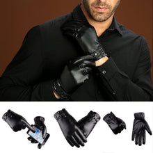 Load image into Gallery viewer, Plus Velvet 2018 men's genuine leather gloves sheepskin gloves fashion female windproof gloves autumn and winter mittnes