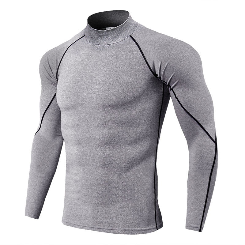 regeling eindpunt Vertrouwelijk Thermo shirt high collar men's underwear sport termal tshirt long slee –  Dance Gun